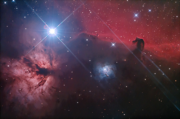 Horsehead and the Flame Nebula